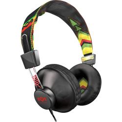 Marley Jammin Positive Vibration On-Ear Headphones With Microphone, Rasta