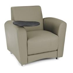 OFM Interplay-Series Single-Tablet Chair, 33in.H x 43in.W x 32in.D, Taupe/Tungsten
