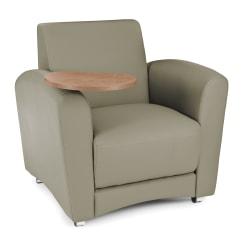 OFM Interplay-Series Single-Tablet Chair, 33in.H x 43in.W x 32in.D, Taupe/Bronze