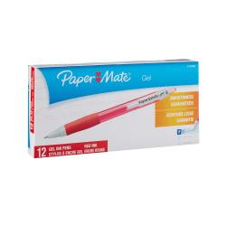 UPC 071641011229 product image for Paper Mate(R) Retractable Gel Pens, 0.5 mm, Fine Point, Red Barrel, Red Ink, Pac | upcitemdb.com