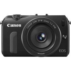 Canon EOS M 18 Megapixel Mirrorless Camera (Body with Lens Kit) - 22 mm - Black