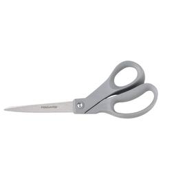 Fiskars Office Scissors, 8in., Brent, Pointed, Gray