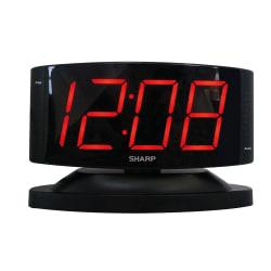Sharp (R) LED Alarm Clock, Black