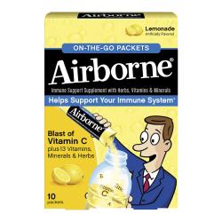UPC 647865309918 product image for Airborne(R) On-The-Go Packets, Lemonade, Pack Of 10 | upcitemdb.com