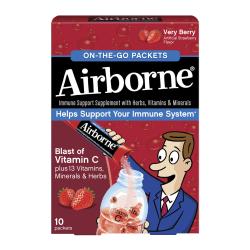 UPC 647865307716 product image for Airborne(R) On-The-Go Packets, Very Berry, Pack Of 10 | upcitemdb.com