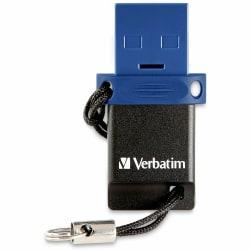 Verbatim 64GB Store 'n' Go Dual USB Flash Drive for USB-C Devices - Blue Verbatim 64GB Store 'n' Go Dual USB Flash Drive for USB-C Devices - Blue