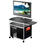 Safco(R) Scoot(TM) Mobile Audio Visual Cart With Cabinet, Black by Safco