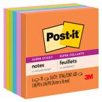Post-it R  3in  x 3in  Super Sticky Notes  Jewel P