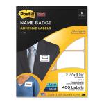 Post-it R  Super Sticky Name Badge Labels  2 1 3in