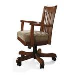Cole Office Corvallis Banker's Desk Chair With Arms, 38 1 2in.H x 23in.W x 22in.D, Cherry... by Cole Office