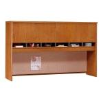 Bush(R) Components 72in. Hutch With 4 Doors, 43in.H x 71in.W x 15 3/8in.D, Natural Cherry/Graphite Gray, Premium Installation Service