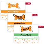1 Color Advertising Label  Rectangle  3in  x 4in