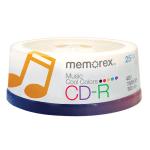 Memorex(R) Music CD-R Recordable Media Spindle, ""Cool Colors"", 700MB/80 Minutes, Pack Of 25
