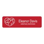Custom-Engraved Plastic Logo Name Badge  1in  x 3
