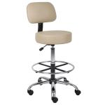 Boss Medical Stool With Back  Foot Ring  47in H x