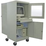 Atlantic Metal Industries Mobile Computer Security Cabinet, Putty by Atlantic Metal