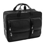  McKlein Clinton Detachable-Wheeled Tech-Lite Polyester Laptop Case, Black 