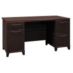 Bush(R) Enterprise 60in. Double Pedestal Desk, 29 3 4in.H x 60in.W x 28 5 8in.D, Mocha... by Bush Furniture
