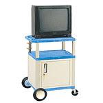 H. Wilson 34in. Plastic Utility Carts With Locking Cabinet by H. Wilson