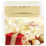 Personalized Identity Greeting Holiday Cards, 5 5/8in. x 7 7/8in, Golden Inspiration, Box Of 25