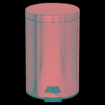 United Receptacle 30% Recycled Medi-Can Steel Step Trash Can, 3.5 Gallons, Stainless Steel
