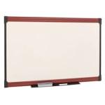 Quartet(R) Prestige Plus(TM) Premium Porcelain Dry-Erase Board, Mahogany Finish Frame, 24in.H x 36in.W