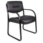 Boss Office Products Leather Contoured Guest Chair
