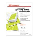 Office Depot(R) Brand Premium Greeting Cards, Quarter-Fold Matte, 8 1/2in. x 11in, Pack Of 25