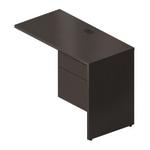 Global(R) Genoa Desk Collection "L" Workstation Right Return, 29in.H x 40in.W x 20in.D, Dark Espresso