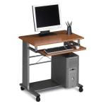 Mayline(R) Group Mobile PC Station, 29 3/4in.H x 29 3/4in.W x 23 1/2in.D, Medium Cherry/Metallic Gray