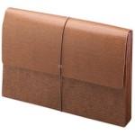 Smead(R) Leather-Like Expanding Wallets, Legal Size, Brown