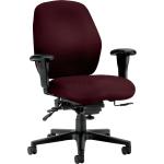 HON(R) 7800 Series Mid-Back Task Chair With Arms, 42in.H x 30 1/2in.W x 35in.D, Wine/Black
