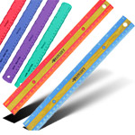 Westcott&reg; Recycled Plastic Ruler With Faux Wood Inlay, 12", Assorted Colors