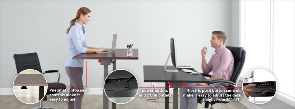 Realspace Standing Desks At Office Depot Officemax Realspace Height Adjustable Desk