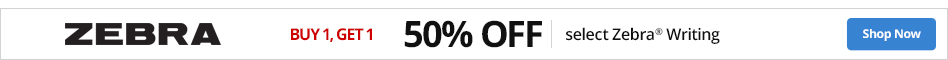 Buy 1 Get 1 50% select Zebra® writing Buy 1 Get 1 50% select Zebra® writing