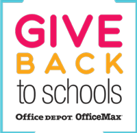 Image result for office depot give back to schools logo