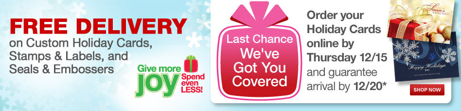 Last Chance on all Personalized Holiday Cards