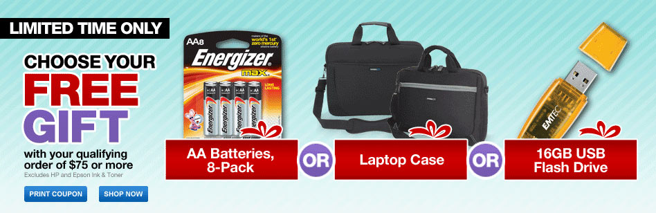 Office depot free gift coupon code