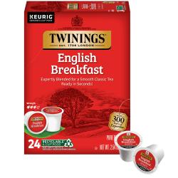 Twinings(r) English Breakfast Black Tea, Keurig(r) K-Cup(r) Pods, 24/Box (08755)