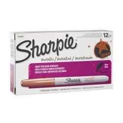 UPC 071641054752 product image for Sharpie(R) Metallic Permanent Markers, Fine Point, Bronze Ink, Pack Of 12 | upcitemdb.com