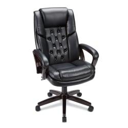 UPC 735854865351 product image for Realspace(R) Caldwell Executive High-Back Bonded Leather Chair, Black | upcitemdb.com