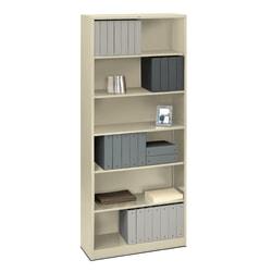 HON (R) Brigade (R) Steel Bookcase, 6 Shelves, 81 1\/8in.H x 34 1\/2in.W x 12 5\/8in.D, Putty