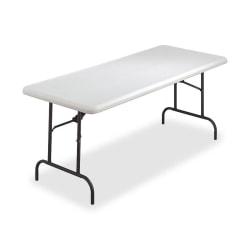 Lorell (R) Ultra-Lite Folding Table, 29in.H x 30in.W x 72in.D, Platinum