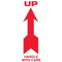 UPC 841436010108 product image for Preprinted Shipping Labels, Arrow, Up, Handle With Care, 2 1/2in. x 7in., Red/Wh | upcitemdb.com