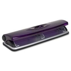 Sparco Transparent 3-Hole Punch, Translucent Magenta