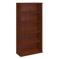Bush Business Furniture Components Collection 36in. Wide 5 Shelf Bookcase, 72 7\/8in.H x 35 5\/8in.W x 15 3\/8in.D, Hansen Cherry, Standard Delivery Service