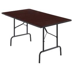Realspace Folding Table, 5ft. Wide, 29in.H x 60in.W x 30in.D, Light Walnut