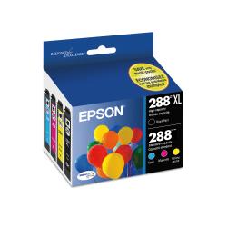 Epson(R) DURABrite(R) Ultra Black/Cyan/Magenta/Yellow Ink Cartridges (T288XL-BCS), Pack Of 4