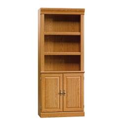 Sauder (R) Orchard Hills 5-Shelf Bookcase, With Doors, 71 1\/2in.H x 29 1\/2in.W x 13 1\/2in.D, Carolina Oak