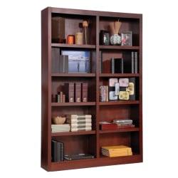 Concepts In Wood Bookcase, 10 Shelves, 72in.H x 48in.W x 10 5\/8in.D, Cherry